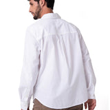 Camisa Convertible Manga Larga Popl Hombre Color Blanco-3