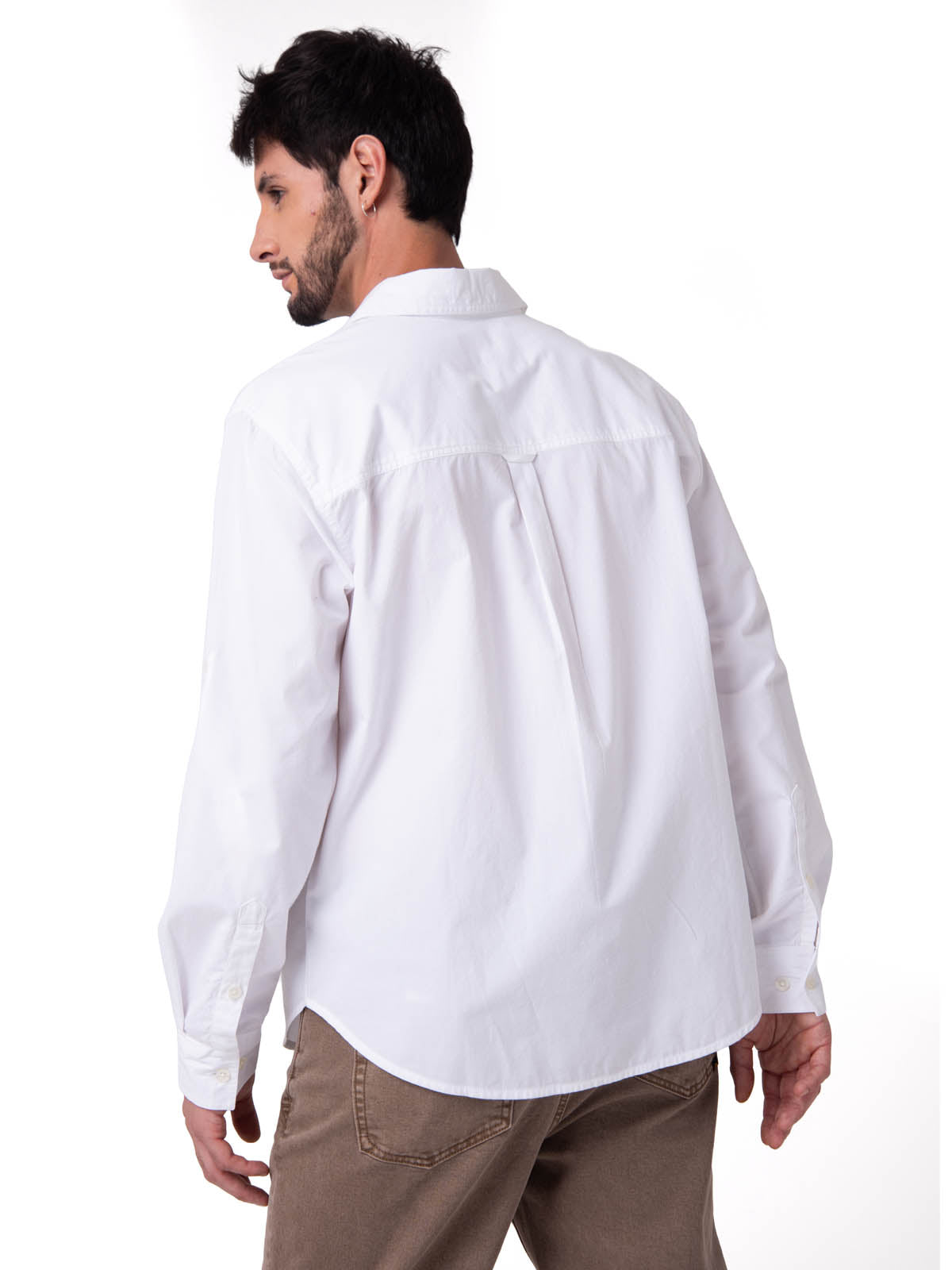 Camisa Convertible Manga Larga Popl Hombre Color Blanco-3