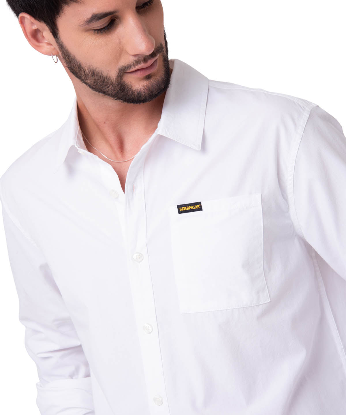 Camisa Convertible Manga Larga Popl Hombre Color Blanco-4