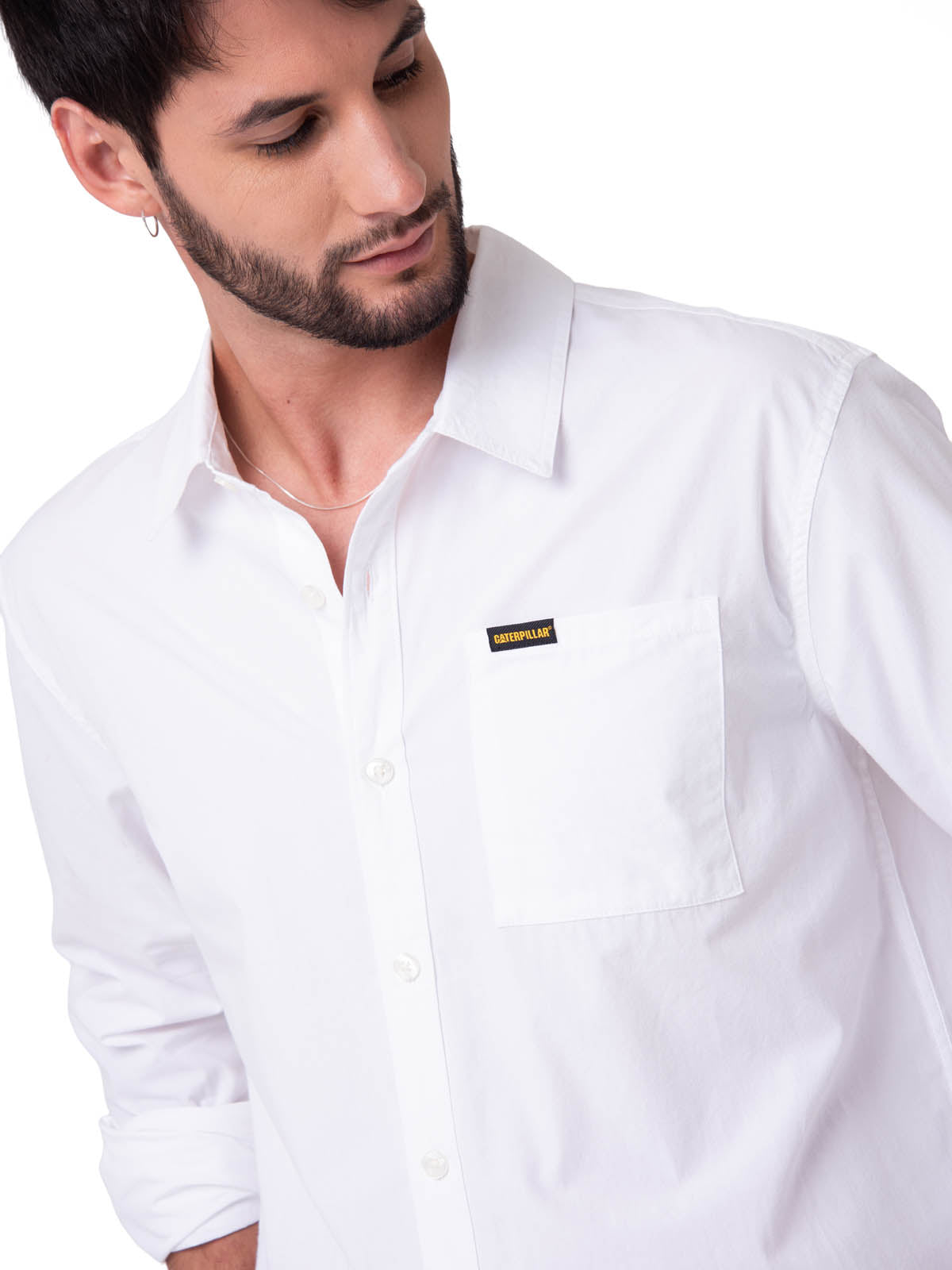 Camisa Convertible Manga Larga Popl Hombre Color Blanco-4