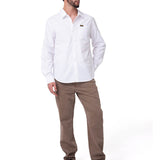 Camisa Convertible Manga Larga Popl Hombre Color Blanco-5
