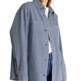 Camisa Oversized Hickory St Para Mujer Color Gris-2