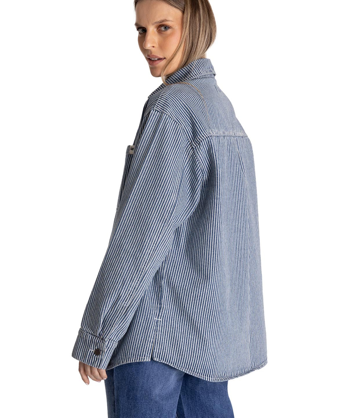 Camisa Oversized Hickory St Para Mujer Color Gris-3