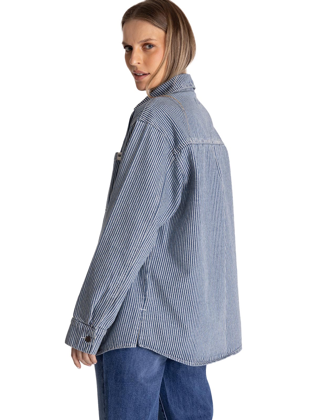 Camisa Oversized Hickory St Para Mujer Color Gris-3