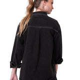 Camisa Oversized Denim Shir Mujer Color Negro-3