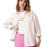 Camisa Oversized Poplin Shi Mujer Color Blanco-1