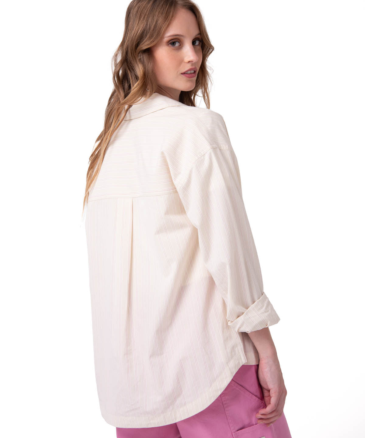 Camisa Oversized Poplin Shi Mujer Color Blanco-2