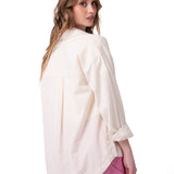 Camisa Oversized Poplin Shi Mujer Color Blanco-2