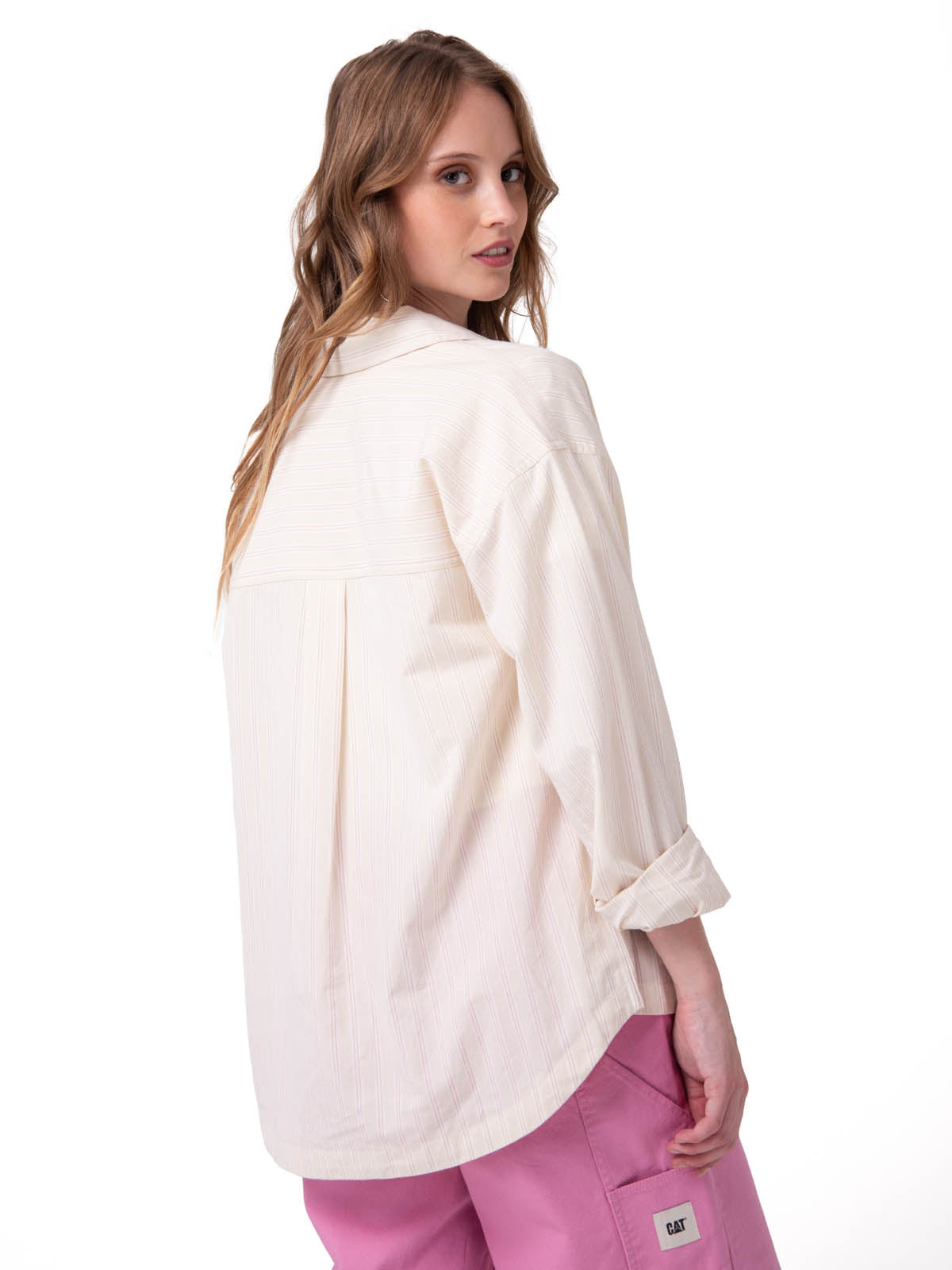 Camisa Oversized Poplin Shi Mujer Color Blanco-2