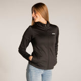 Saco W Fdtn Grid Fleece Para Mujer Color Negro-2