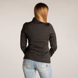 Saco W Fdtn Grid Fleece Para Mujer Color Negro-3
