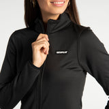 Saco W Fdtn Grid Fleece Para Mujer Color Negro-5