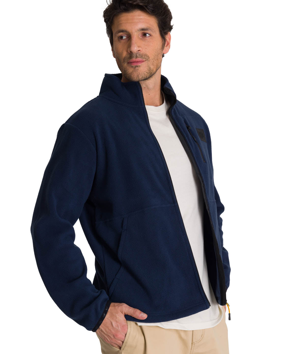 Saco Microfleece Zip Hombre Color Azul-1