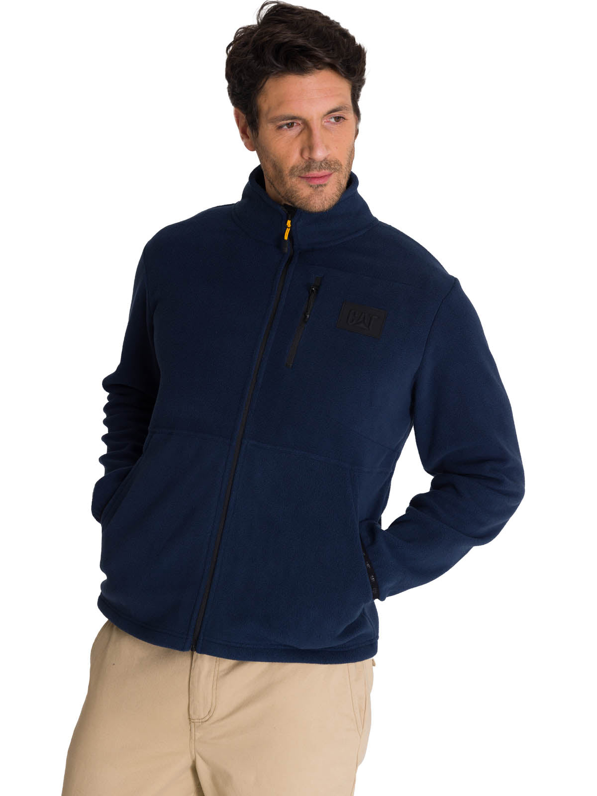 Saco Microfleece Zip Hombre Color Azul-2