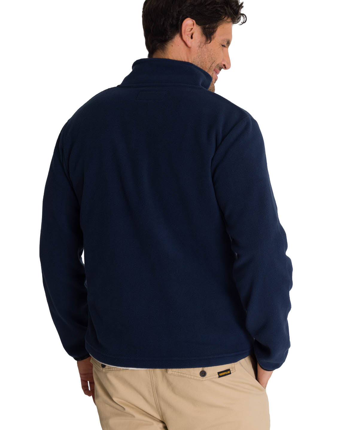 Saco Microfleece Zip Hombre Color Azul-3