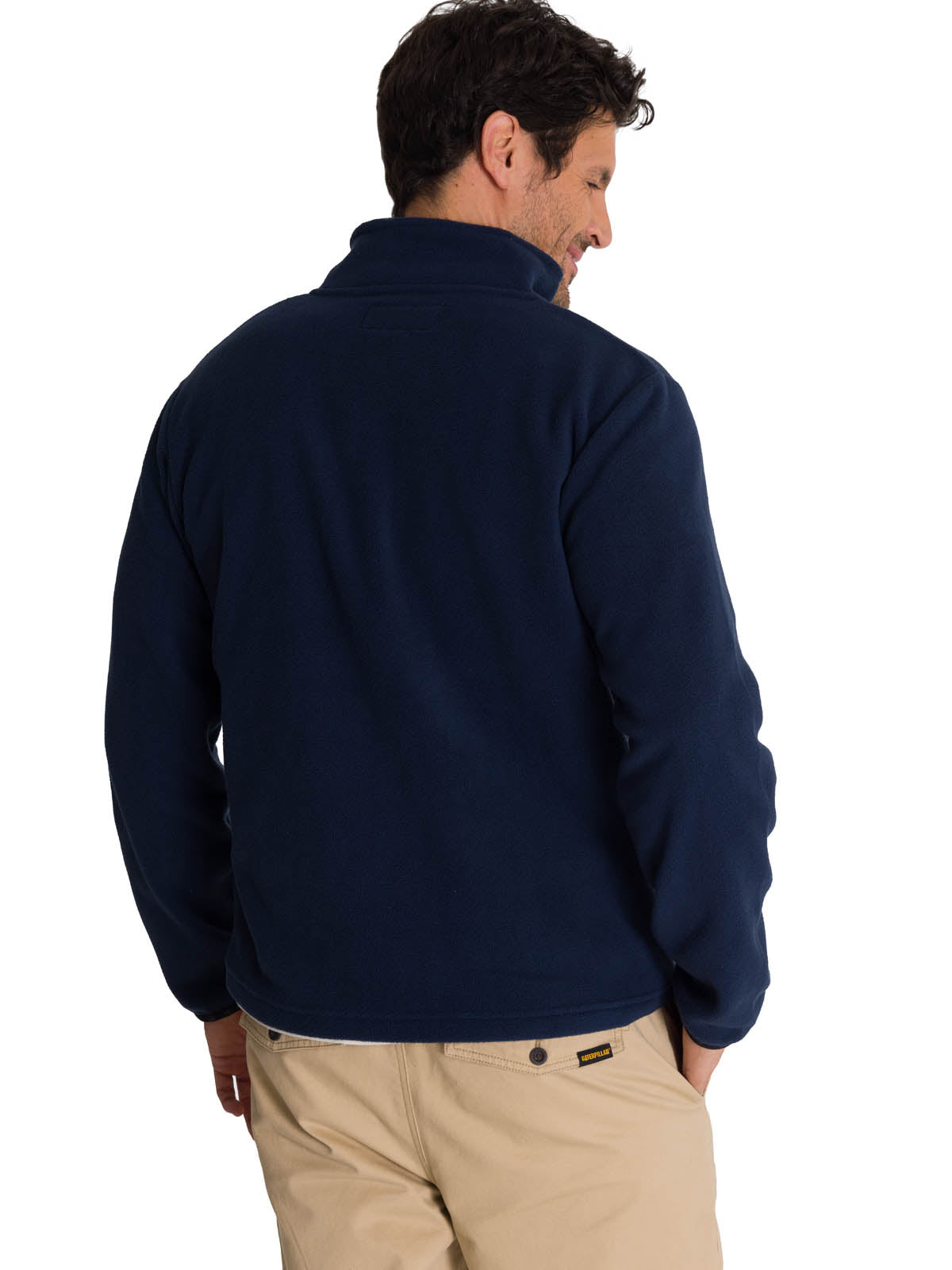 Saco Microfleece Zip Hombre Color Azul-3