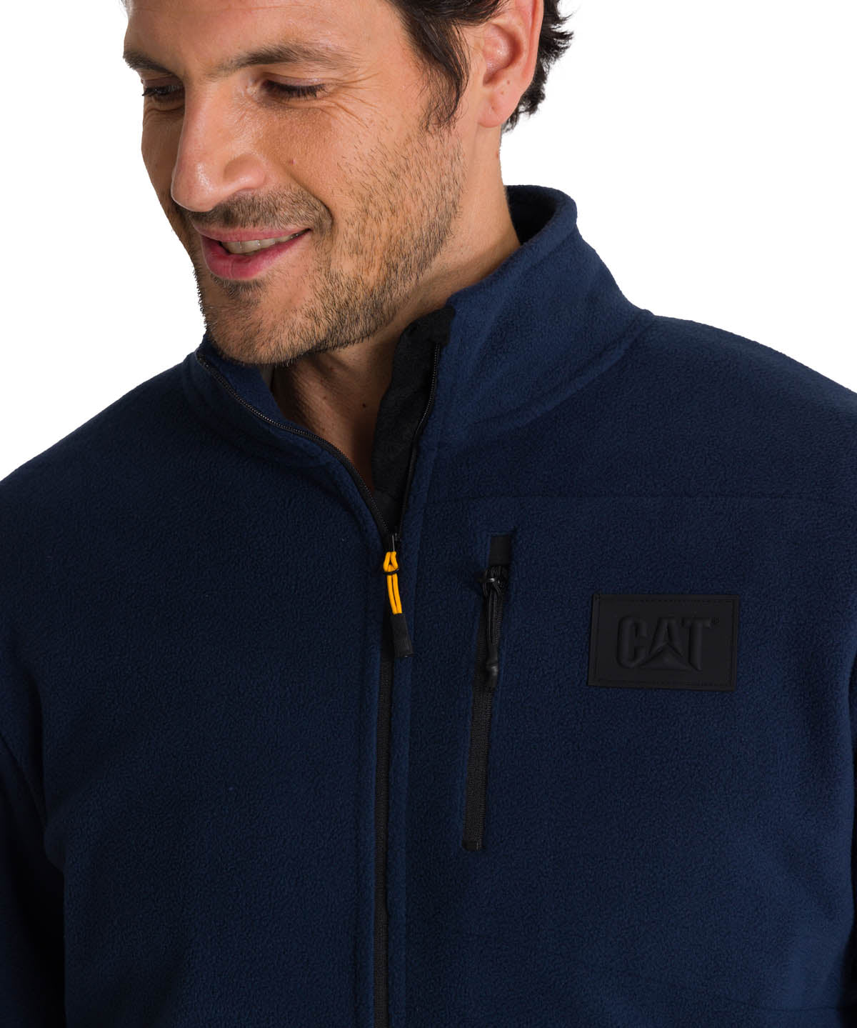 Saco Microfleece Zip Hombre Color Azul-5