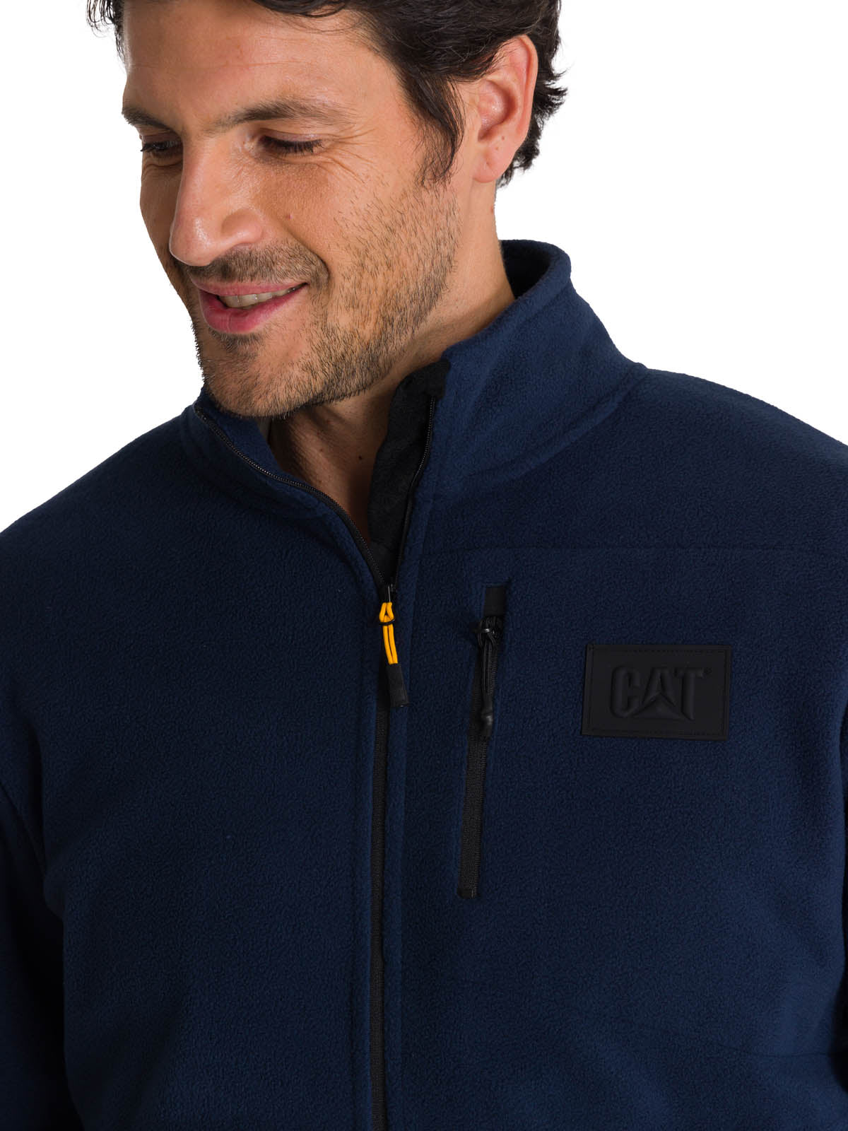 Saco Microfleece Zip Hombre Color Azul-5