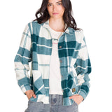 Saco Microfleece Shirt Para Mujer Color Verde-1