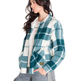 Saco Microfleece Shirt Para Mujer Color Verde-2