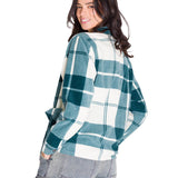 Saco Microfleece Shirt Para Mujer Color Verde-3
