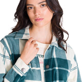Saco Microfleece Shirt Para Mujer Color Verde-4