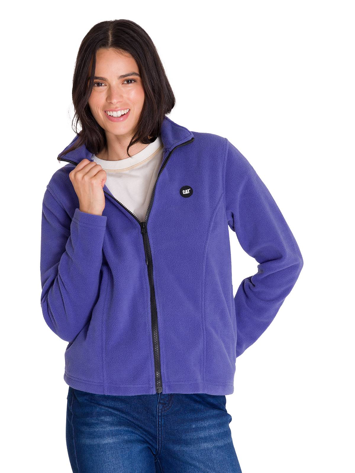 Saco Microfleece Full Z Para Mujer Color Azul-1