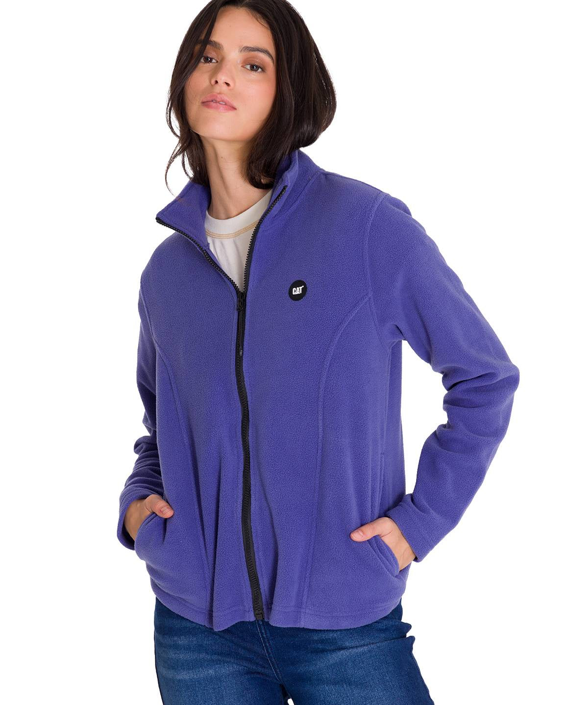 Saco Microfleece Full Z Para Mujer Color Azul-2