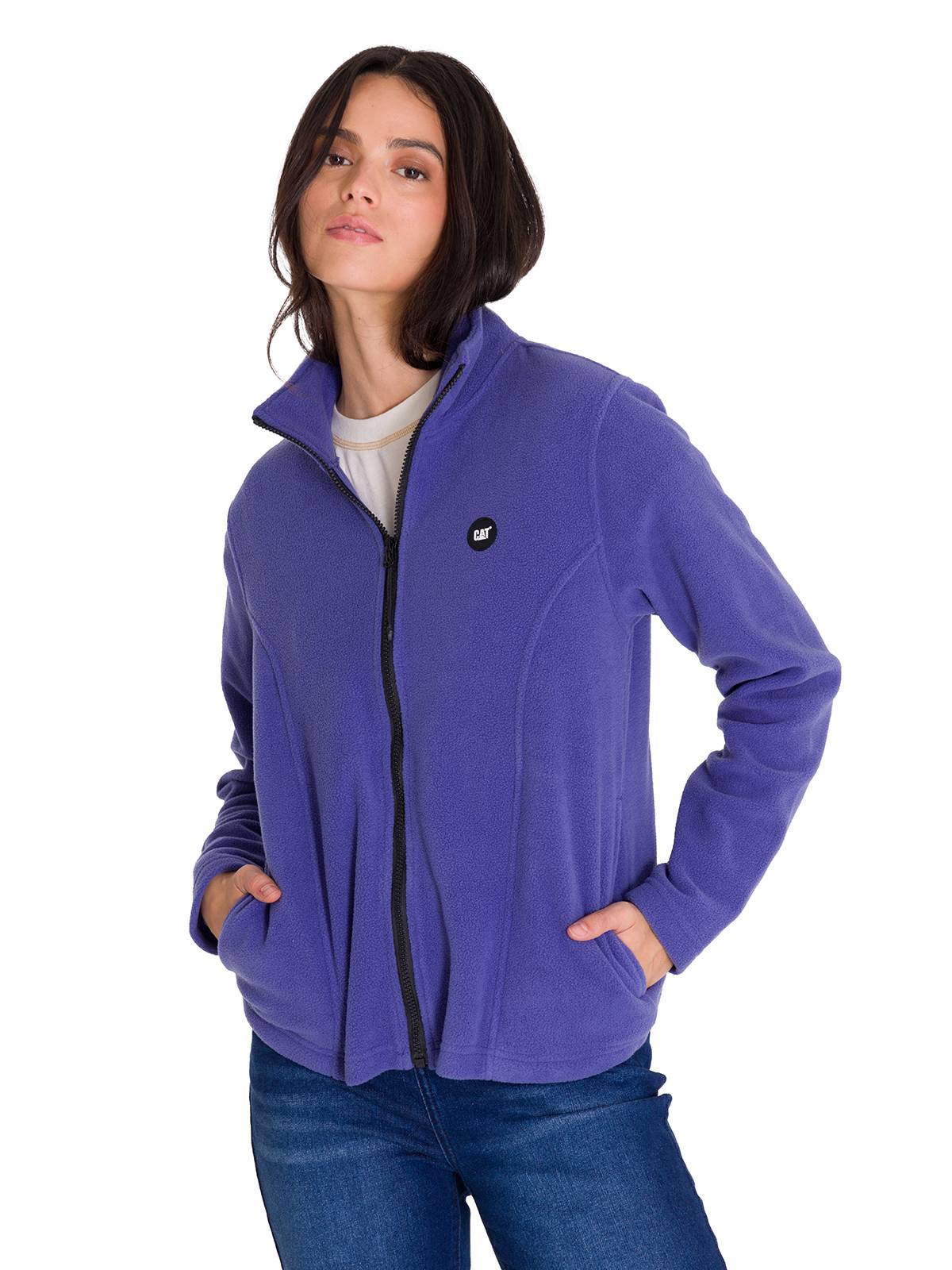 Saco Microfleece Full Z Para Mujer Color Azul-2