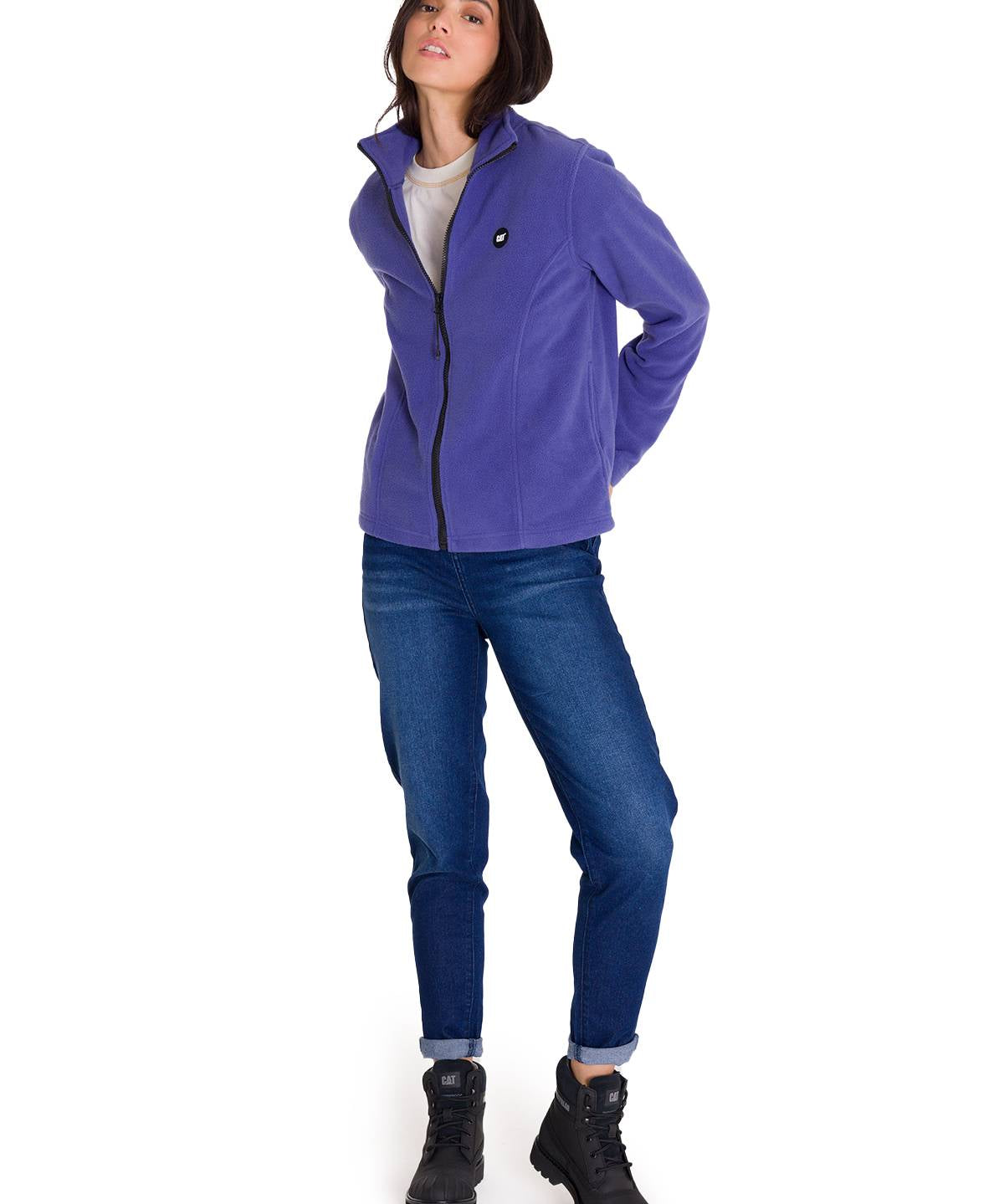 Saco Microfleece Full Z Para Mujer Color Azul-5