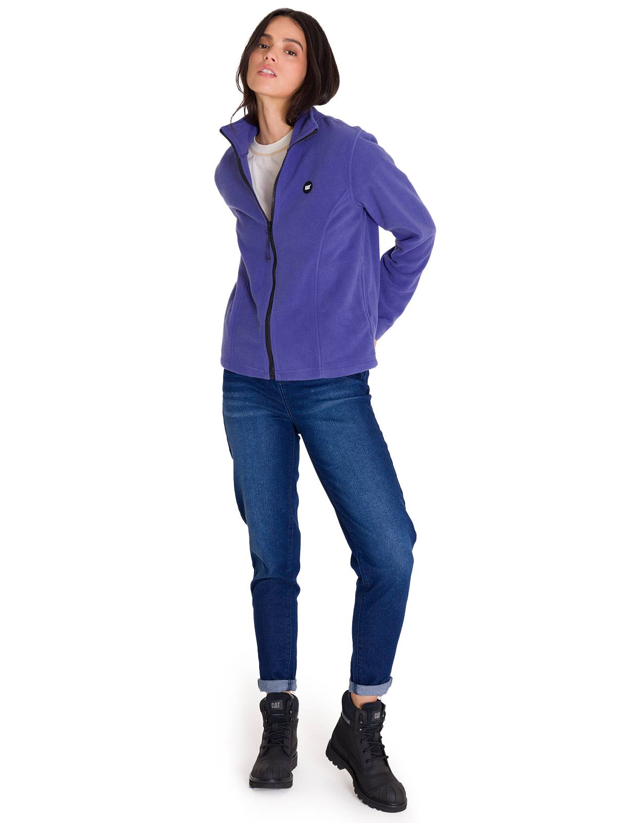 Saco Microfleece Full Z Para Mujer Color Azul-5