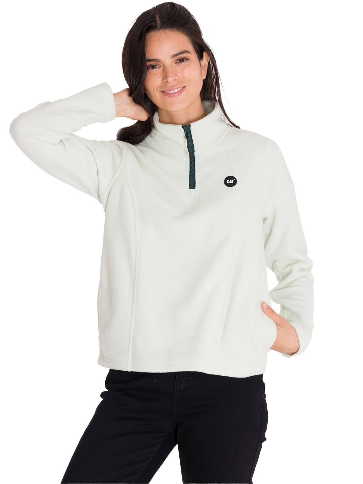 Saco Microfleece Quarte Para Mujer Color Verde-2