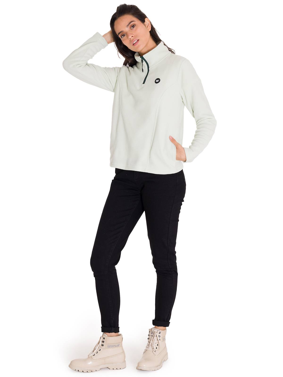 Saco Microfleece Quarte Para Mujer Color Verde-5