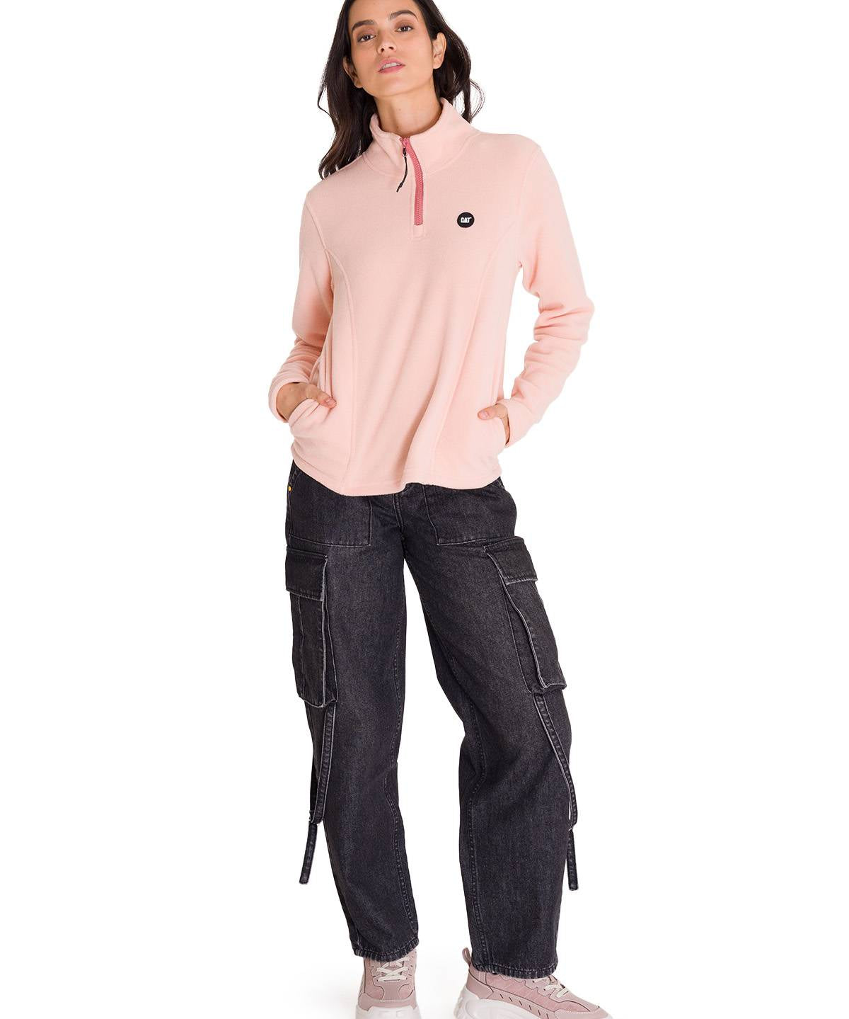 Saco Microfleece Quarte Para Mujer Color Rosado-1