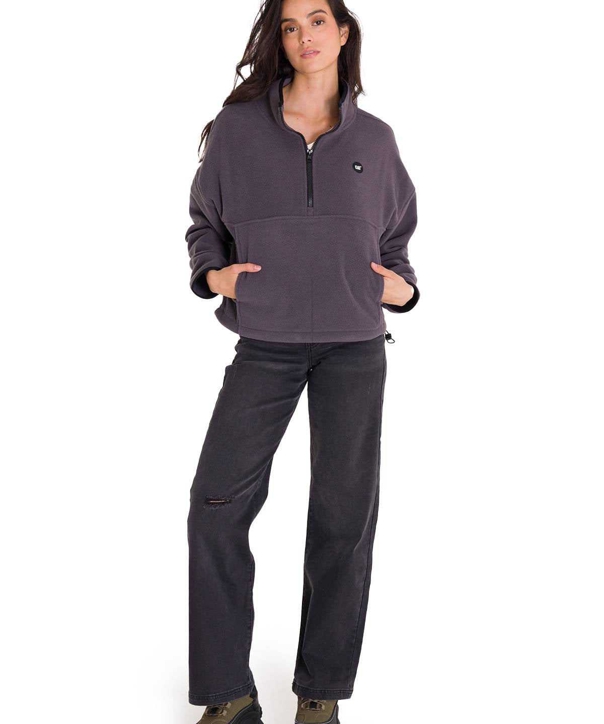 Saco Boxy Oversized Hal Para Mujer Color Gris-5