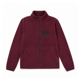 Saco Microfleece Full Zipip Para Hombre Color Vinotinto