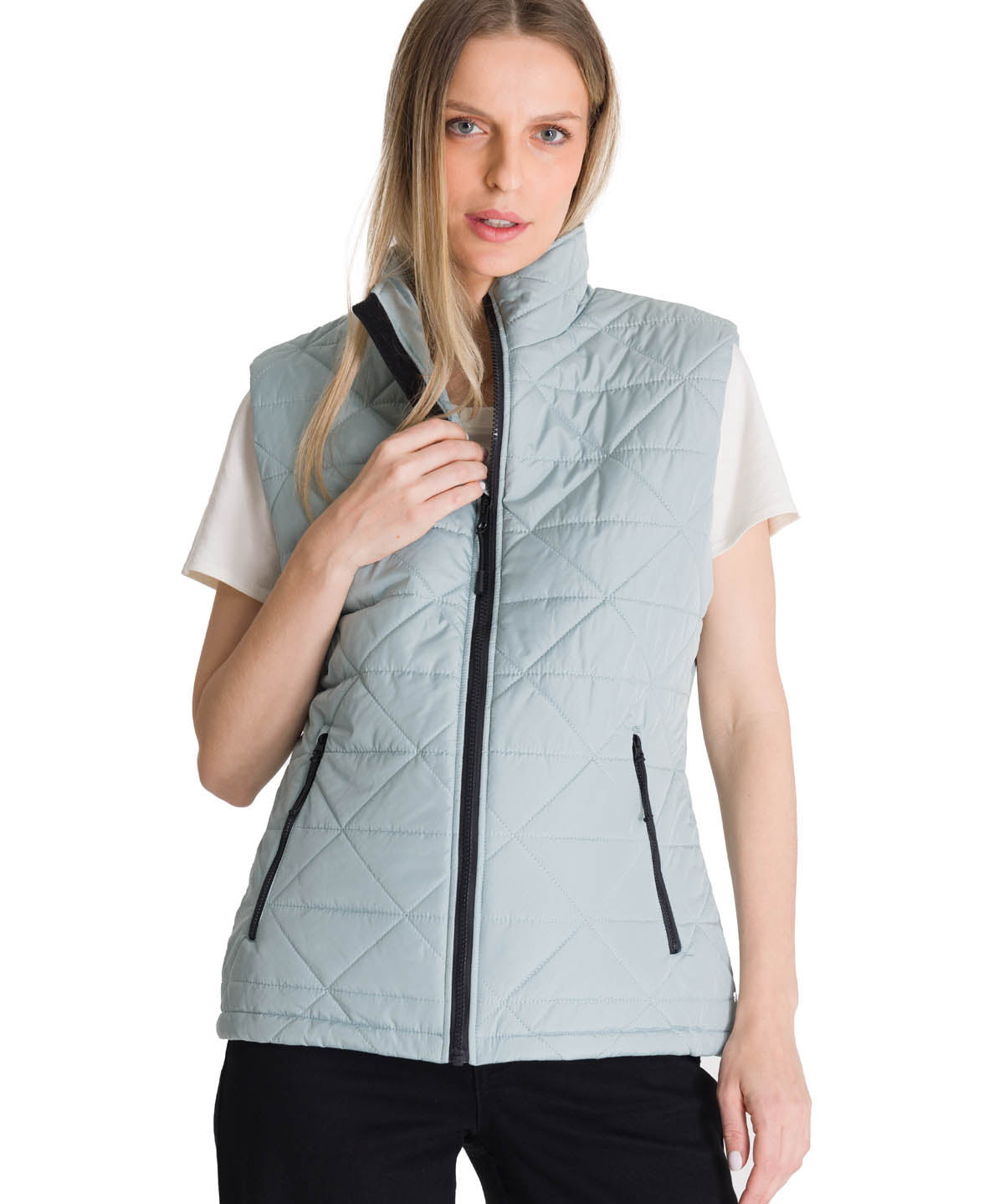 Chaleco W Mediumweight Insul Para Mujer Color Gris-2