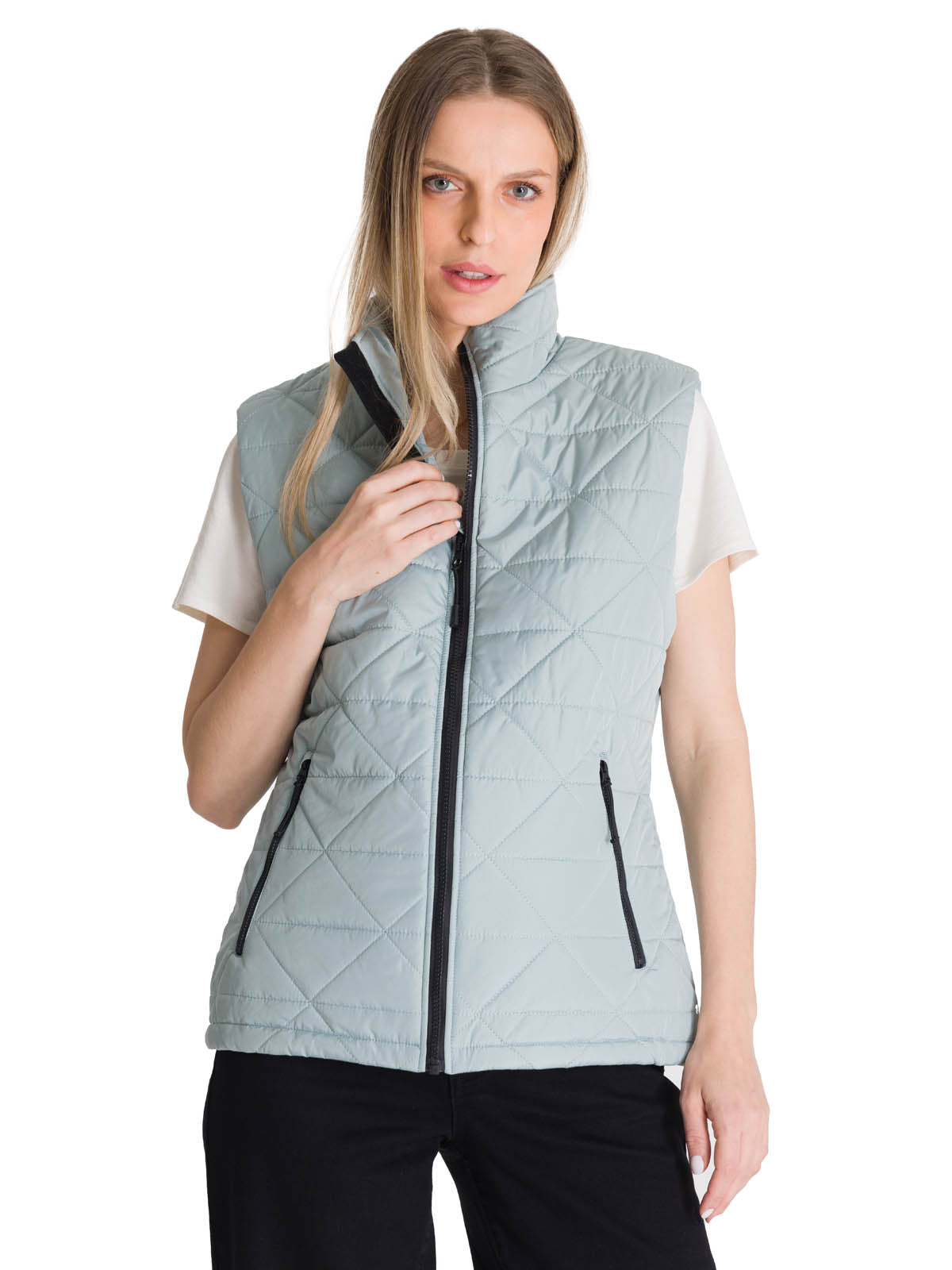 Chaleco W Mediumweight Insul Para Mujer Color Gris-2