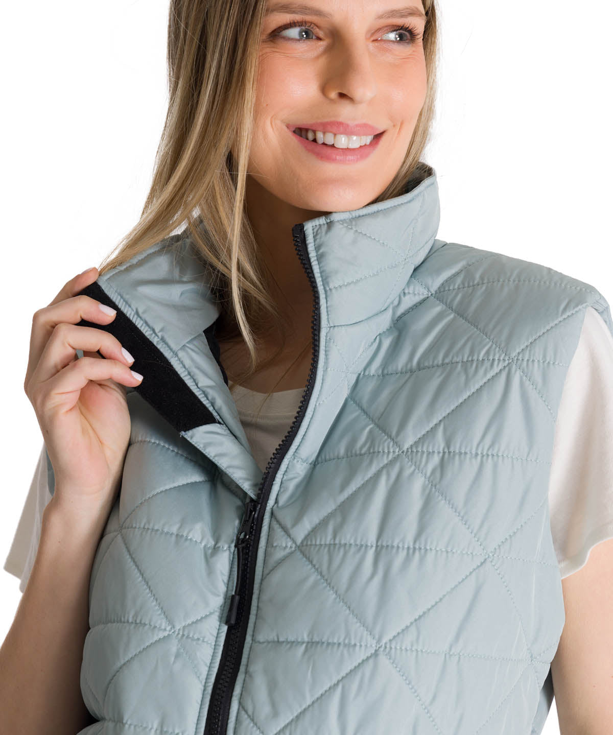 Chaleco W Mediumweight Insul Para Mujer Color Gris-4