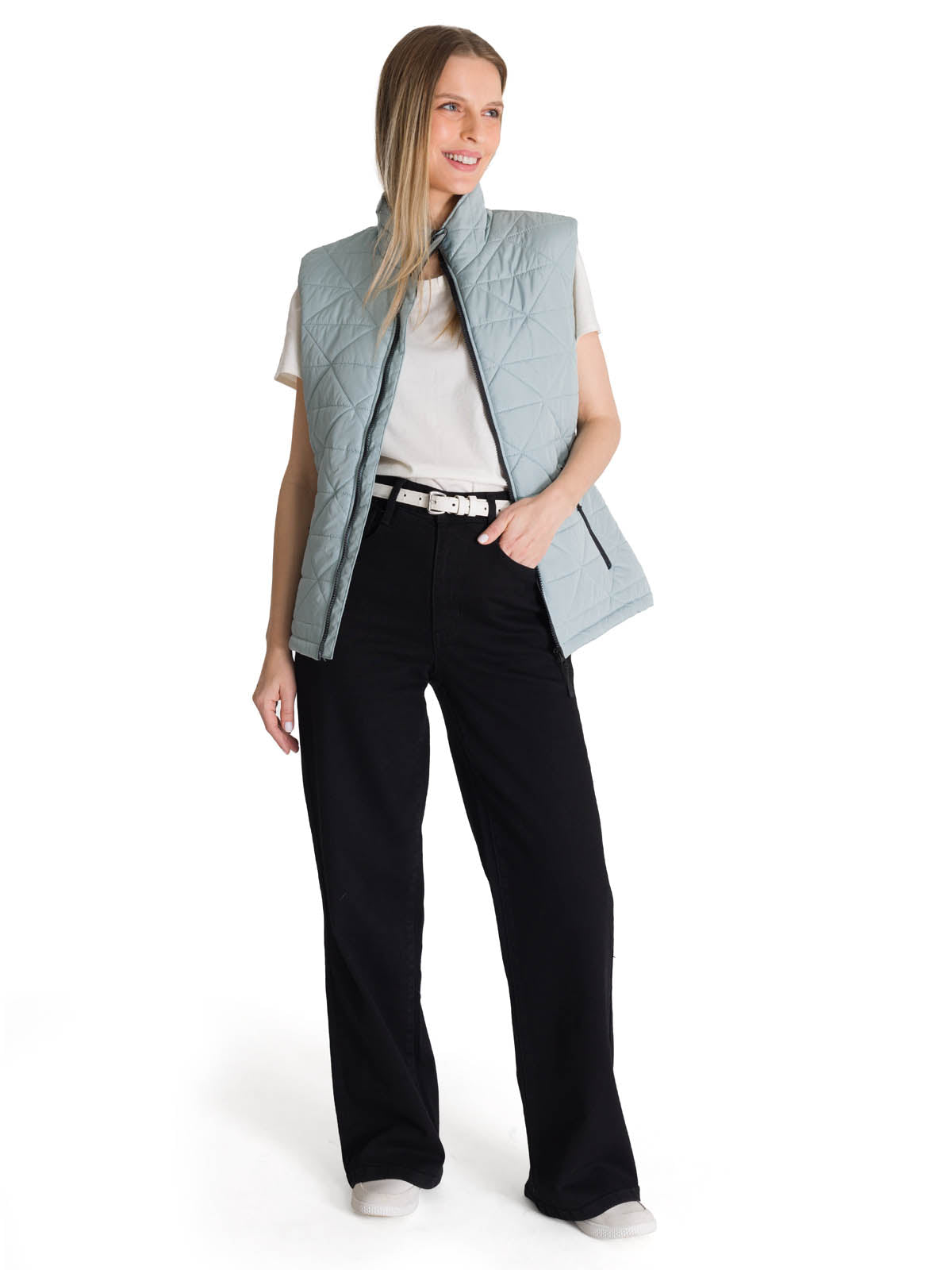 Chaleco W Mediumweight Insul Para Mujer Color Gris-5