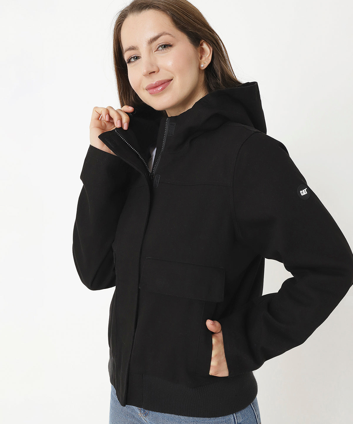 Chaqueta Uninsulated Hooded W Para Mujer Color Negro-1