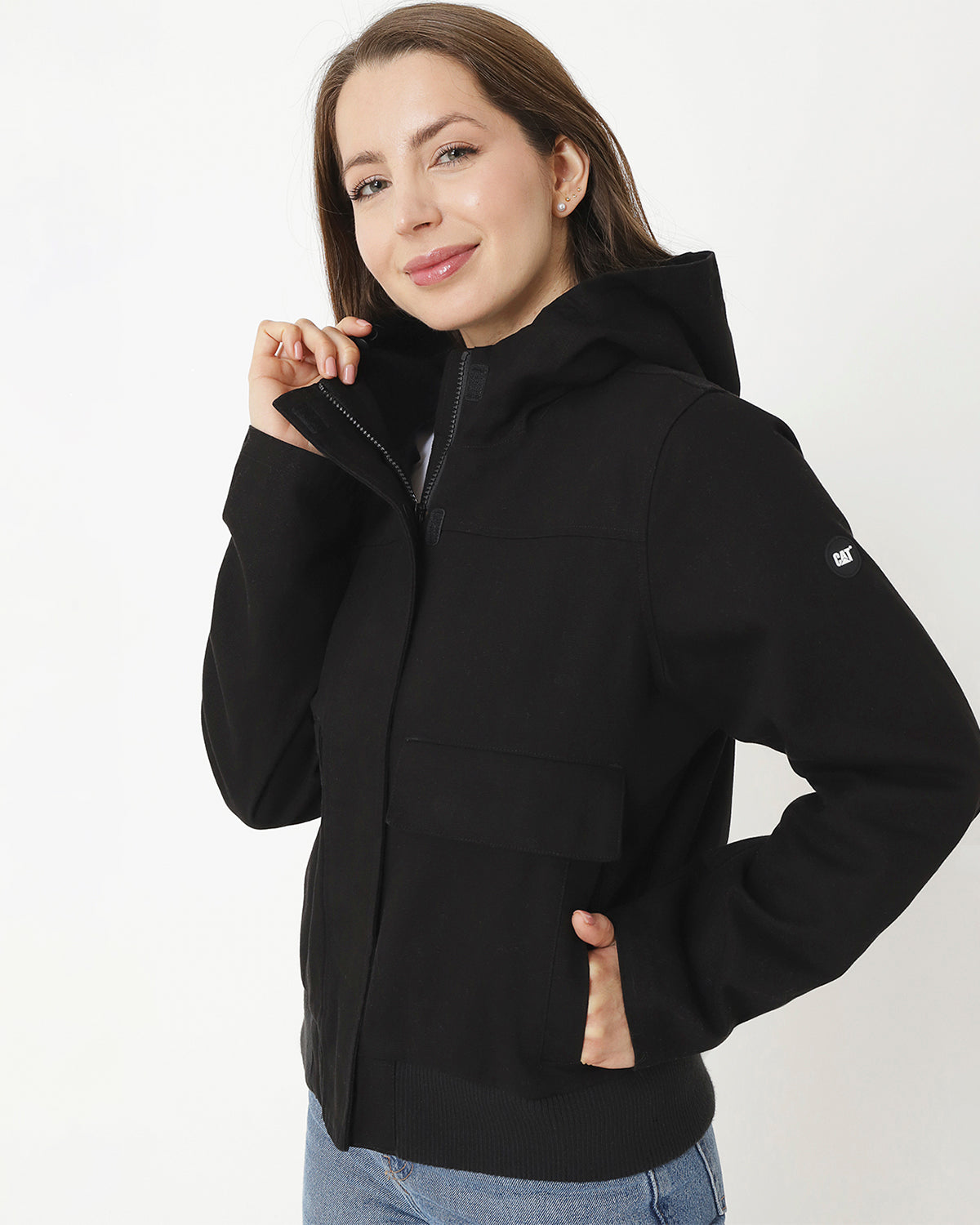 Chaqueta Uninsulated Hooded W Para Mujer Color Negro-1