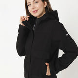 Chaqueta Uninsulated Hooded W Para Mujer Color Negro-1