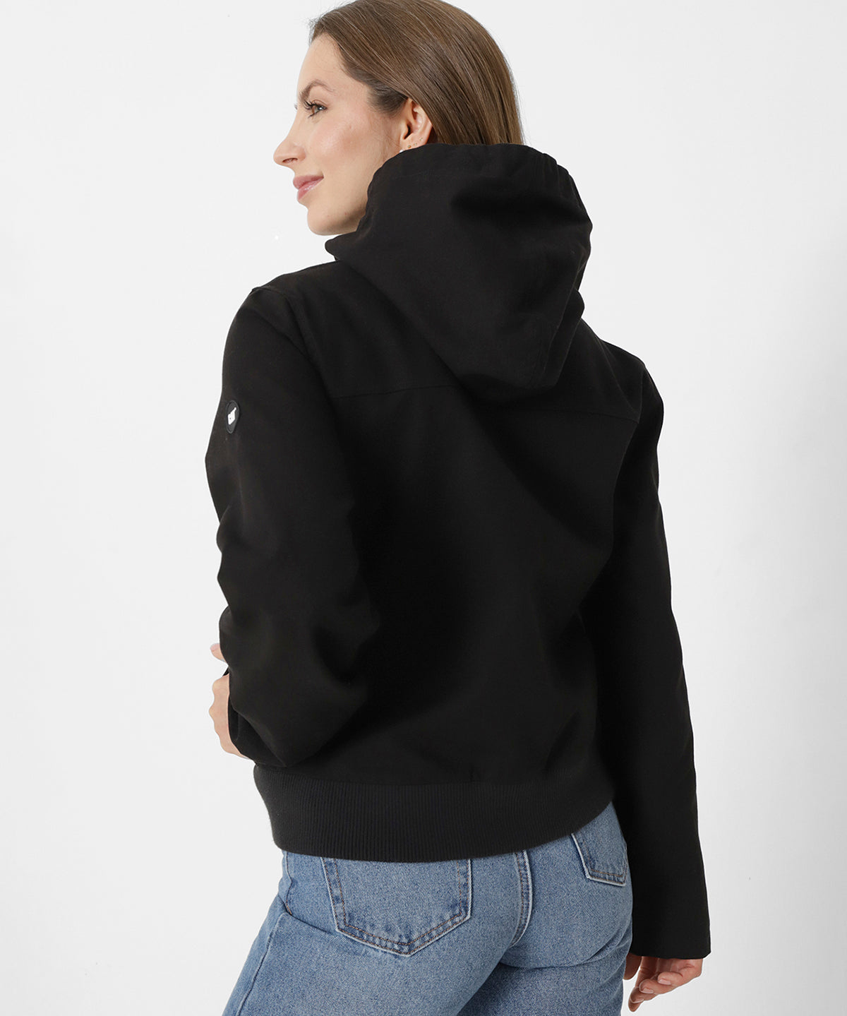 Chaqueta Uninsulated Hooded W Para Mujer Color Negro-2