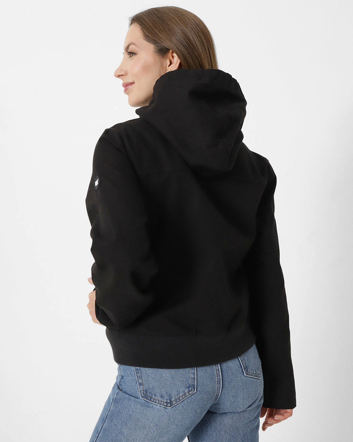 Chaqueta Uninsulated Hooded W Para Mujer Color Negro-2