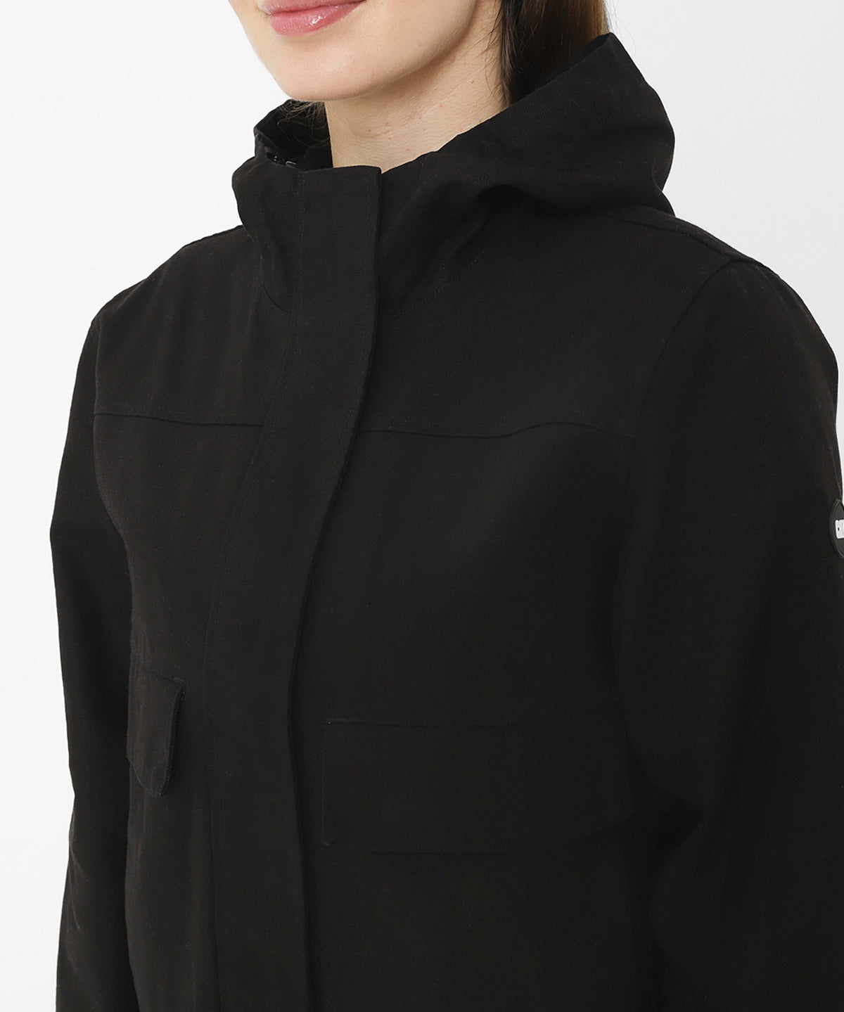 Chaqueta Uninsulated Hooded W Para Mujer Color Negro-4