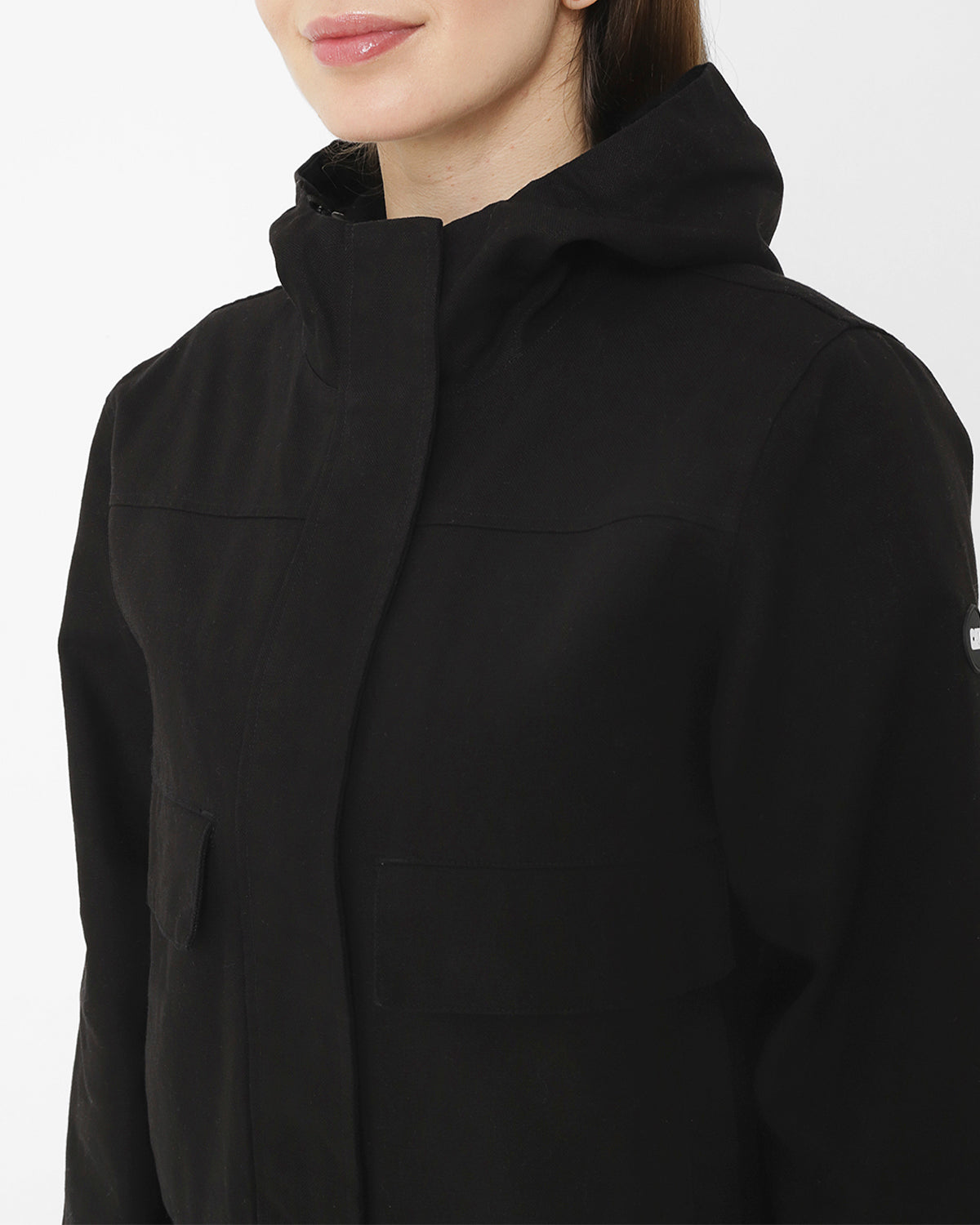 Chaqueta Uninsulated Hooded W Para Mujer Color Negro-4