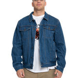 Chaqueta Flannel Lined Denim Para Hombre Color Azul-1