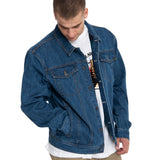 Chaqueta Flannel Lined Denim Para Hombre Color Azul-2