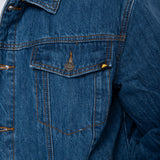 Chaqueta Flannel Lined Denim Para Hombre Color Azul-4